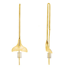 Load image into Gallery viewer, Whale Tail Fluke Thread Earrings