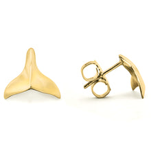 Load image into Gallery viewer, Whale Tail Stud Earrings