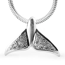 Load image into Gallery viewer, Engraved Whale Tail Necklace