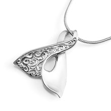 Load image into Gallery viewer, Engraved Eternity Whale Tail Necklace