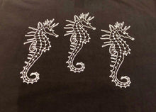 Load image into Gallery viewer, SEA LIFE Trust White's Seahorses Ladies t-shirt Navy