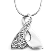 Load image into Gallery viewer, Engraved Eternity Whale Tail Necklace