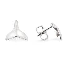 Load image into Gallery viewer, Whale Tail Stud Earrings