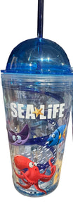 Sea Life Spiral Straw Liquid Tumbler