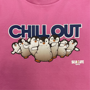 SEA LIFE Sydney Chill Out Penguin Kids T-Shirt - Pink