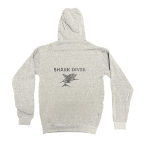 Shark Dive Xtreme Unisex Hoodie Grey