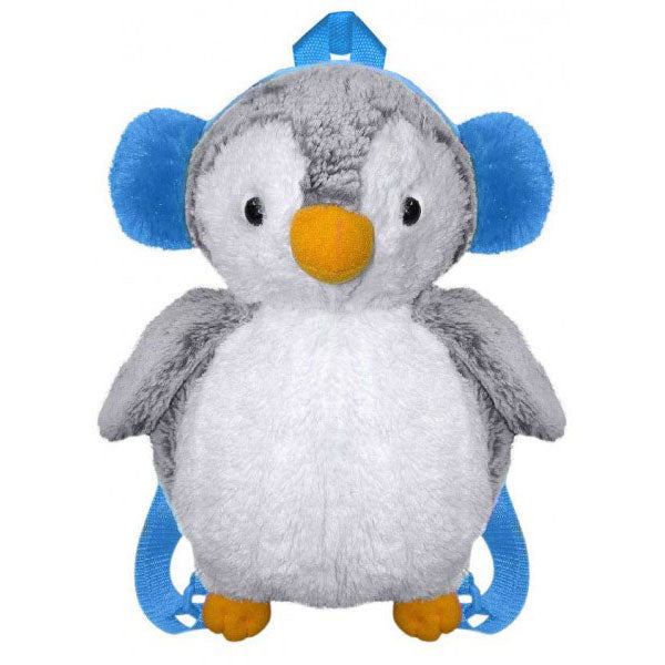 Penguin Plush Backpack - Blue