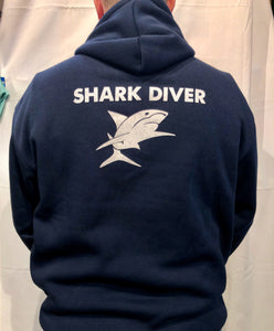 Shark Dive Xtreme Unisex Hoodie Navy