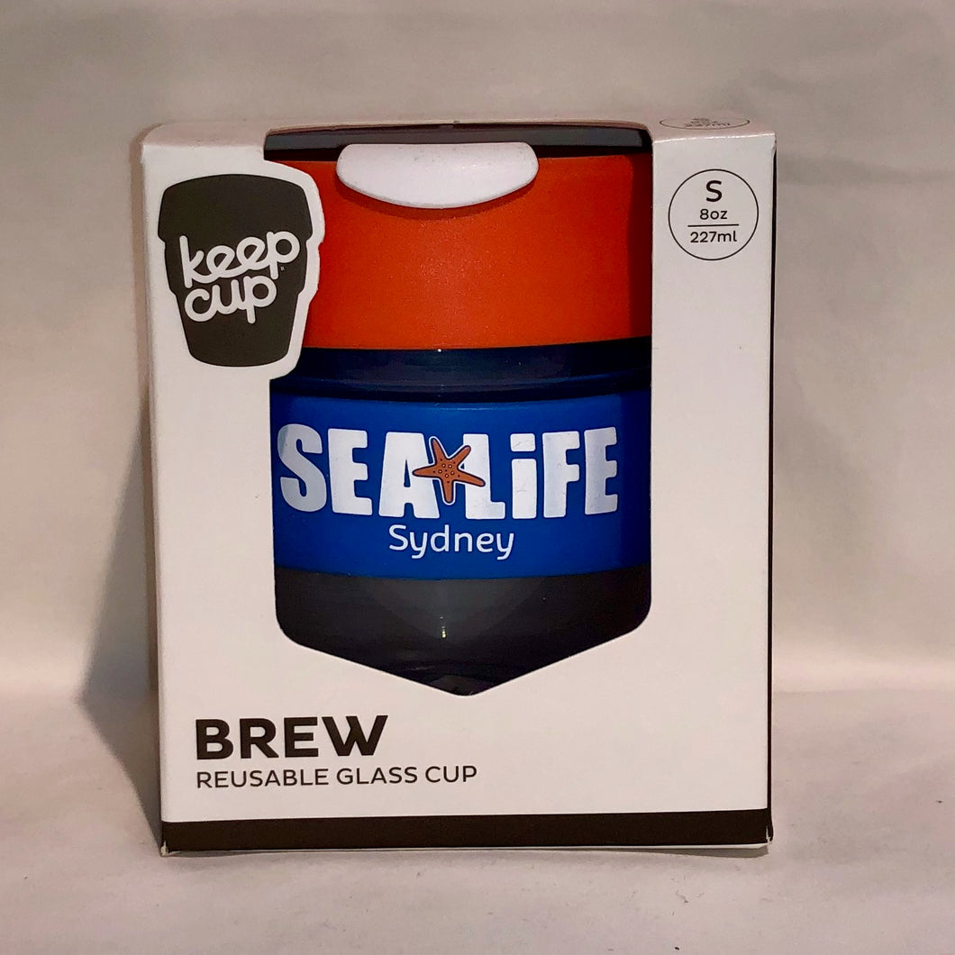 SEA LIFE Sydney KeepCup Brew Blue Band, Orange Lid