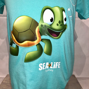 SEA LIFE Sydney Turtle Kids t-shirt Aqua