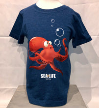 Load image into Gallery viewer, SEA LIFE Sydney Octopus Kids t-shirt Blue Marle
