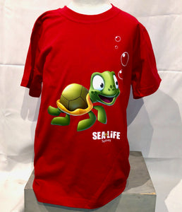 SEA LIFE Sydney Turtle Kids t-shirt Red