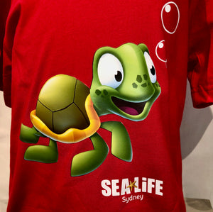 SEA LIFE Sydney Turtle Kids t-shirt Red