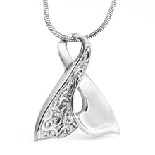 Load image into Gallery viewer, Engraved Eternity Whale Tail Necklace
