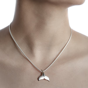 Diving Fluke Whale Tail Necklace
