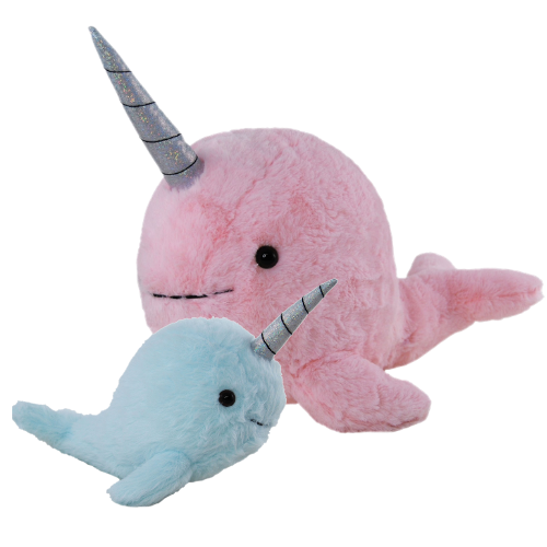 New NARWHAL Plush Toy Stuffed Animal Toy Orange/Pink