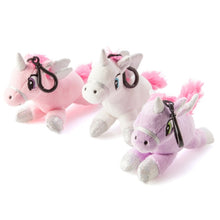 Load image into Gallery viewer, Unicorn Plush Keyring with Sound
